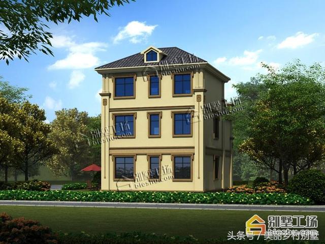 小宅基地的福音來啦，占地不到100平三層別墅設計圖，不來一套么