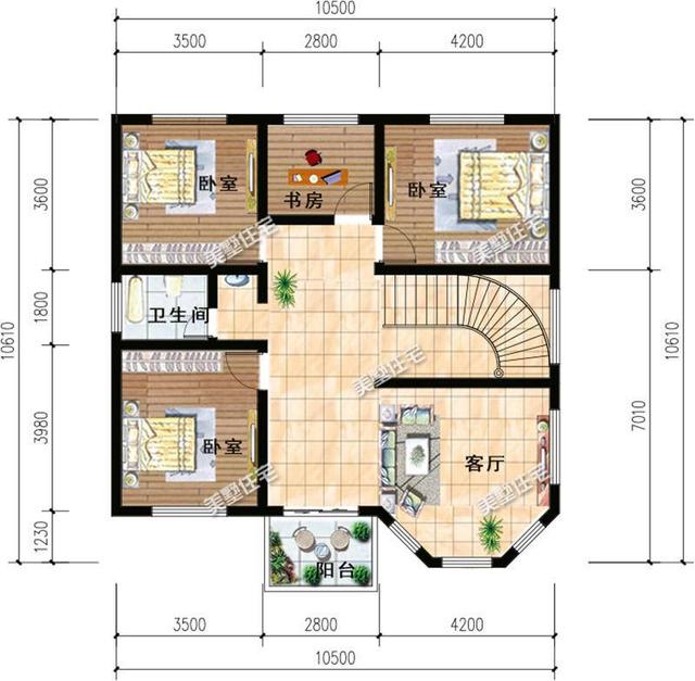 如此美觀的二層別墅設計圖，不建一棟是在太可惜了