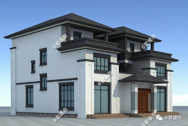 中國風臨街帶商鋪、辦公、住家和出租為一體的別墅設計圖