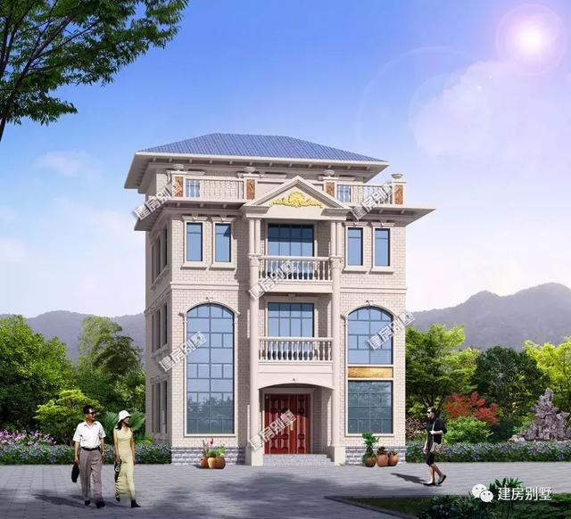 帶大露臺的四層自建房設計圖，既能滿足晾曬的需要，又能提供休閑的平臺