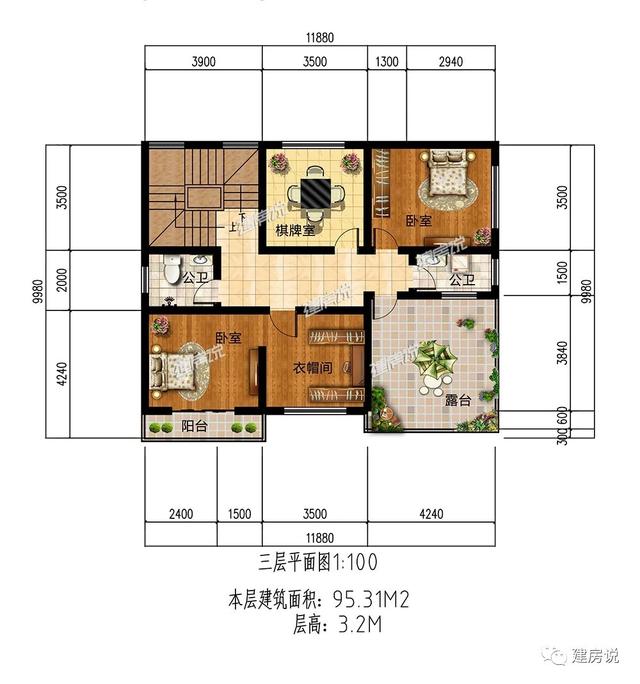 占地120平的三層新中式別墅設計圖，外觀洋氣，布局實用，享受！