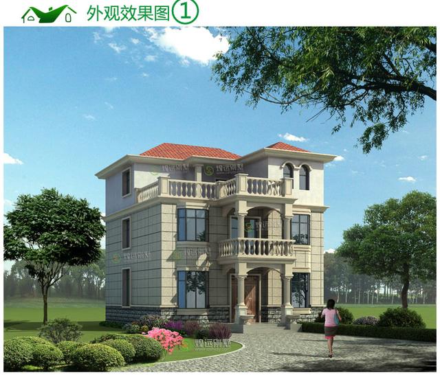 10x11米農村三層別墅自建房，簡歐風情。