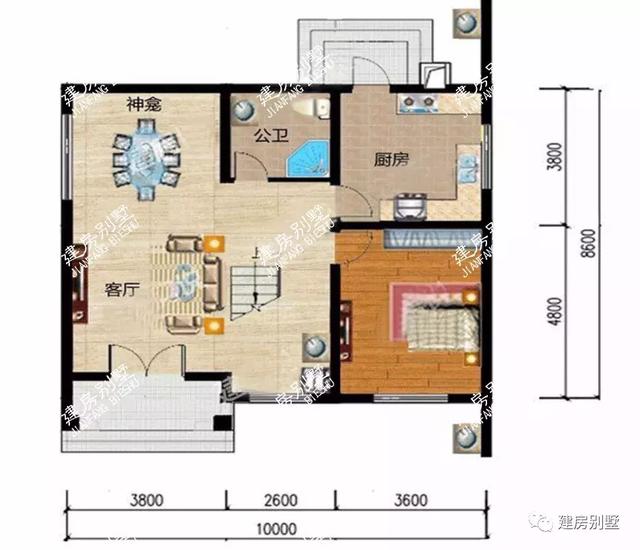 兩棟進深都是8.6米的二層別墅設計圖，飄窗不僅是好看，而且真的很實用，20萬就能建成。