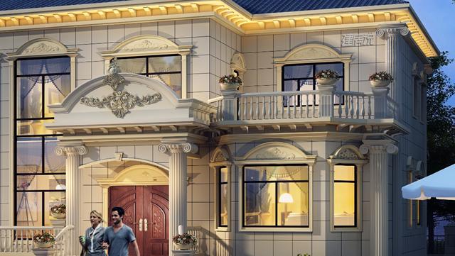 二層歐式別墅設計圖，很漂亮，建一棟在村里，一定是最耀眼的那一棟！