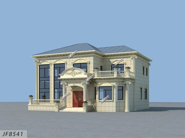 二層歐式別墅設計圖，很漂亮，建一棟在村里，一定是最耀眼的那一棟！