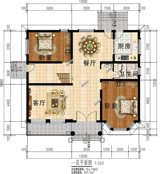 二層歐式別墅設計圖，很漂亮，建一棟在村里，一定是最耀眼的那一棟！