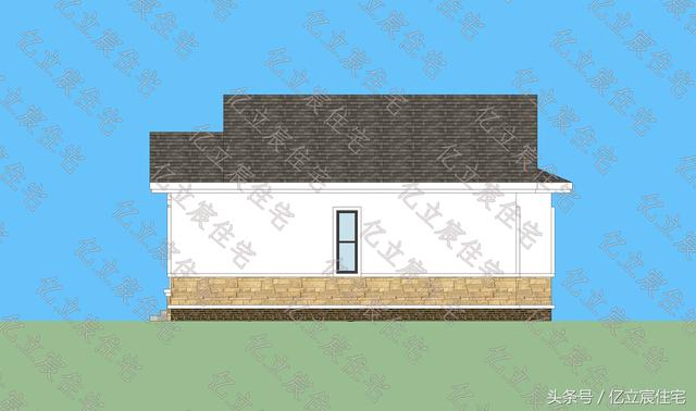 占地135平的一層簡(jiǎn)歐別墅設(shè)計(jì)圖，外觀時(shí)尚大氣，生活功能一應(yīng)俱全，適合農(nóng)村自建。