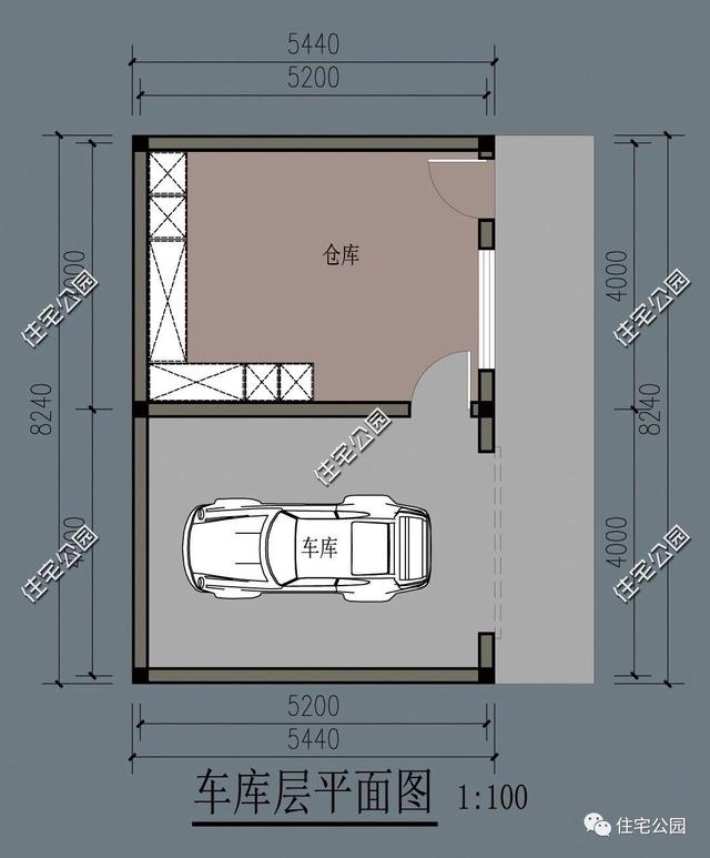 10×18米一層北歐風別墅設計圖，帶車庫，清新自然，布局靈巧方便。