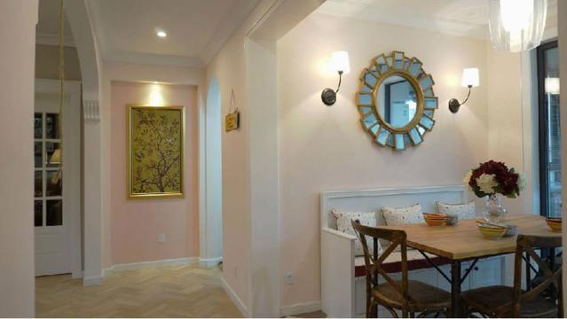 98平新房簡美風格裝修完成，尤其是電視墻造型，做成了一個假壁爐，超美！