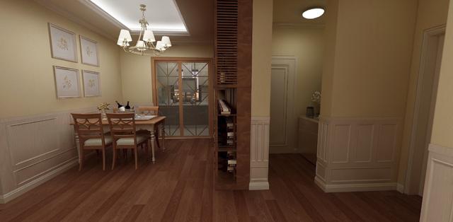 105平復古美式田園風，我最喜歡墻裙設計。