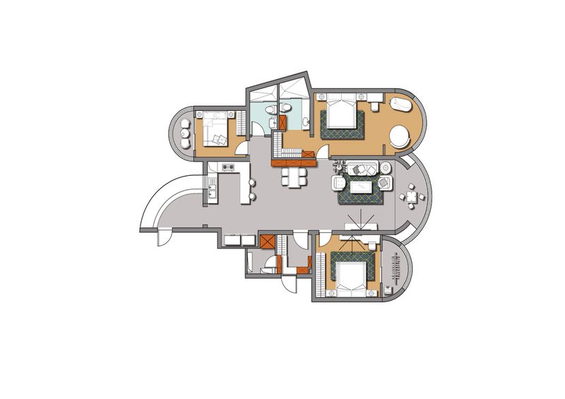 176平三居室半包15萬裝修完成，現代簡約風，裝修完效果非常好。