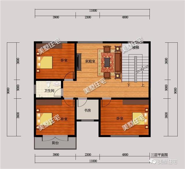 11X9米四層小宅基地現代別墅設計圖，外觀精致，布局合理。