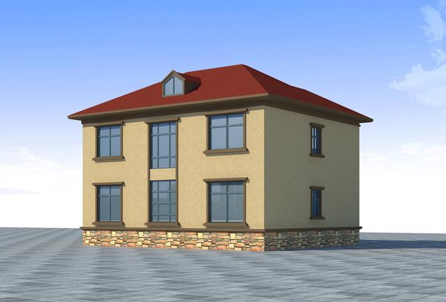 占地120平的三層別墅設計圖，比價通用并且物美價廉，造價僅需20萬元