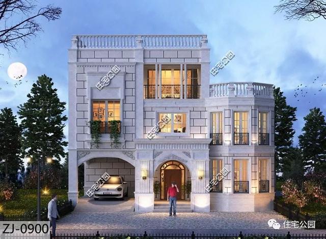 10x12米三層平頂自建房，戶型方正，時尚大氣，40萬以內，是一套真正適合咱老百姓自建的農村別墅戶型。