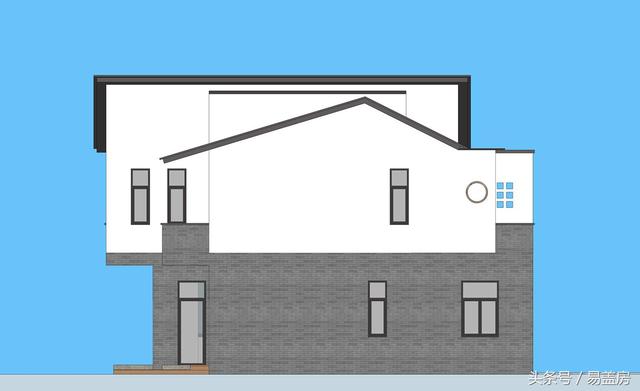 17.9m×12.2m二層新中式別墅設計圖，帶樓梯天井+4大露臺，造價48萬。