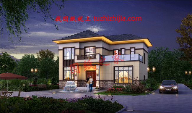 120平米農(nóng)村房屋設(shè)計(jì)圖，造價(jià)20萬左右，別墅造型結(jié)構(gòu)精致端莊