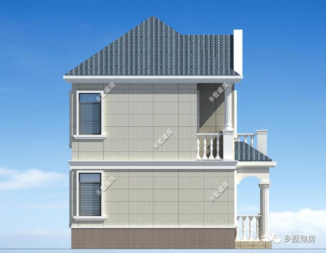 兩款宅基地小的二層別墅設計圖，精致大氣，造價只要17萬？