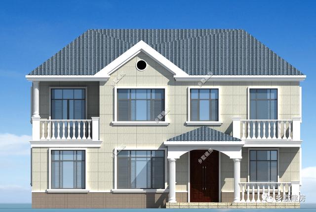 兩款宅基地小的二層別墅設計圖，精致大氣，造價只要17萬？