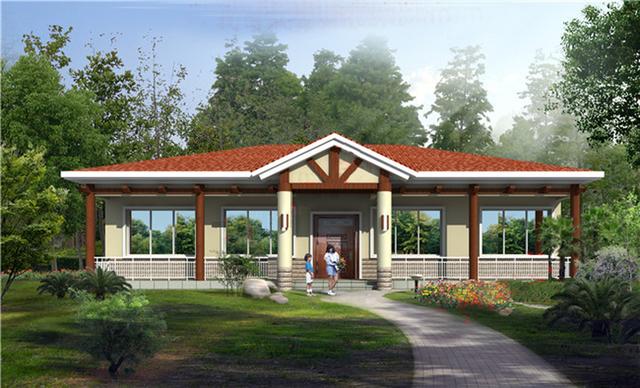 一層農村別墅設計圖，設計新穎，不僅住著舒服，而且造價經濟實惠。