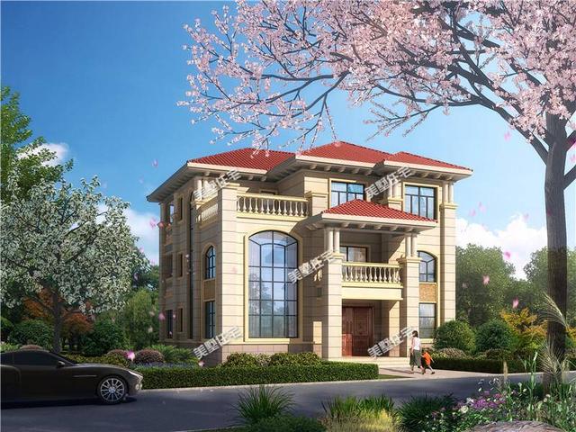 12x12米二樓歐式自建房，二樓復式鏤空客廳，豪華大氣