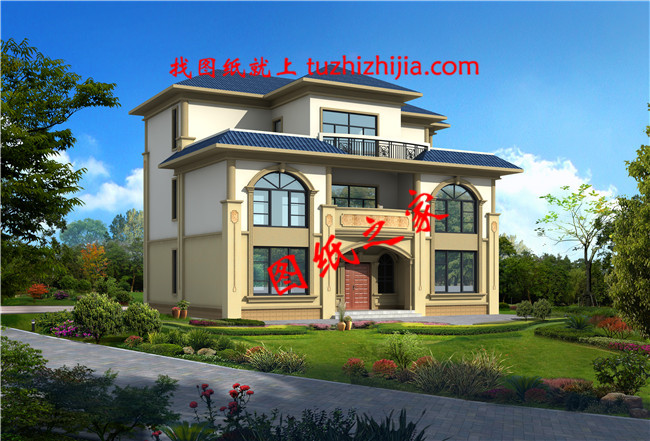 50萬左右農村三層別墅設計圖紙,帶大露臺