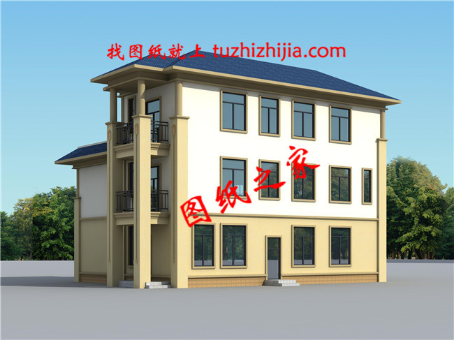 50萬左右農村三層別墅設計圖紙,帶大露臺