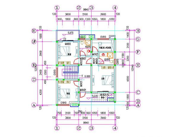 10x12米三層中式農(nóng)村自建房，帶車庫，造價30萬。