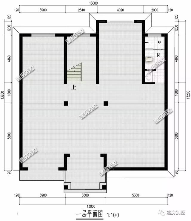 13×13.2米四層別墅設(shè)計(jì)圖，帶架空層設(shè)計(jì)+車庫，造價(jià)50萬左右