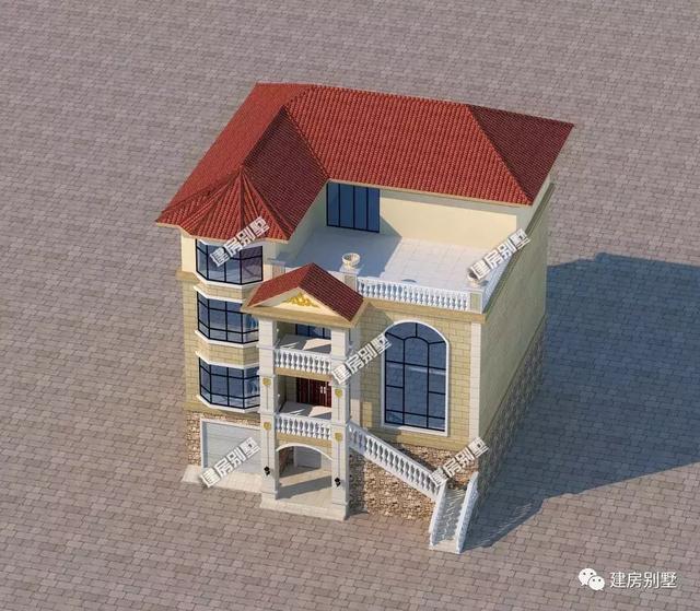 13×13.2米四層別墅設(shè)計(jì)圖，帶架空層設(shè)計(jì)+車庫，造價(jià)50萬左右