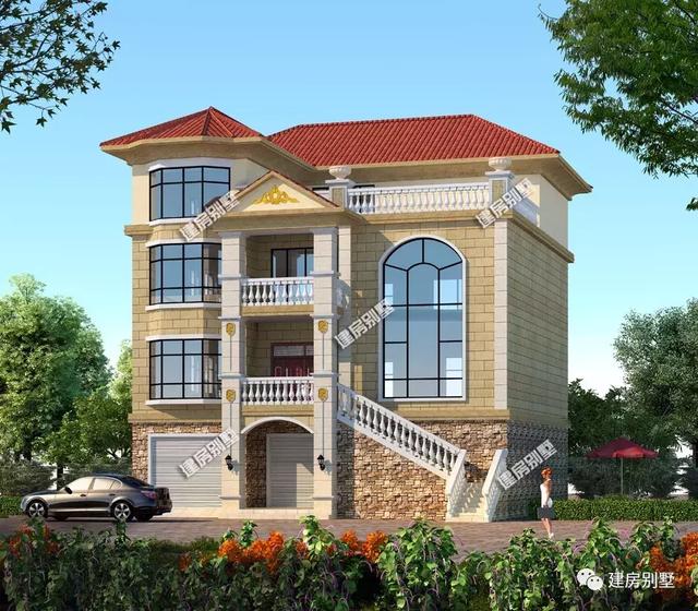 13×13.2米四層別墅設(shè)計(jì)圖，帶架空層設(shè)計(jì)+車庫，造價(jià)50萬左右