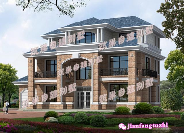 17×9米新型農村別墅設計圖，帶獨立車庫+半旋轉樓梯+堂屋