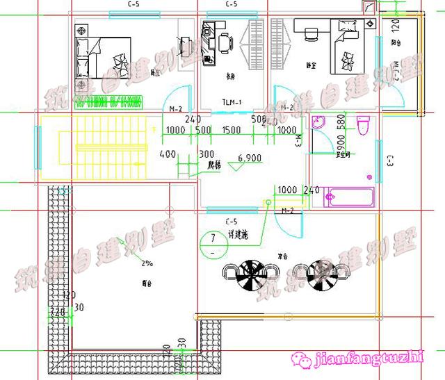 占地140平米的三層農村自建房，帶大露臺+觀景涼亭，簡單實用