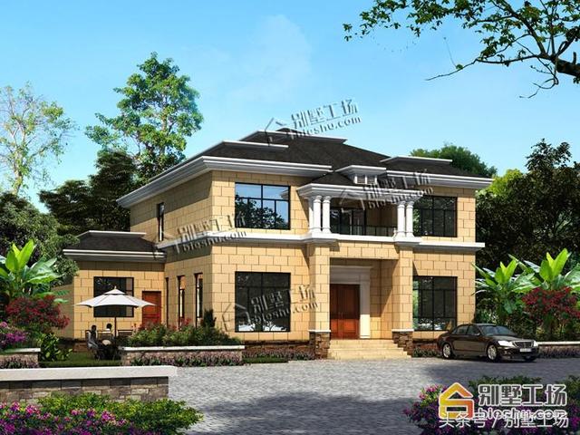 舒適的二層實用小別墅設(shè)計圖，35萬就能建成。