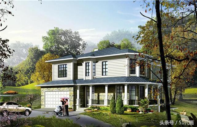 新農村復式二層農村自建房，占地223平方米，外觀、造型簡潔大方，空間利用率高