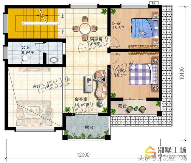占地120平內的簡歐三層農村自建房，外觀錯落有致，好批審