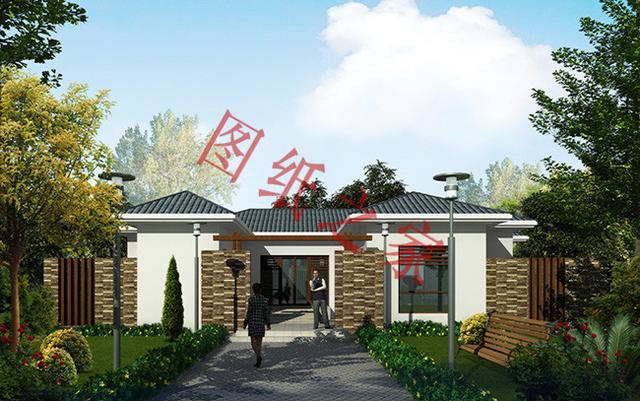 一層農村自建房，舒適美觀，經濟實用，村里人都喜歡。