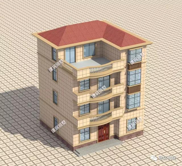 10.5×10.3米四層農村別墅設計圖，外觀干凈大氣，布局真的很不錯。