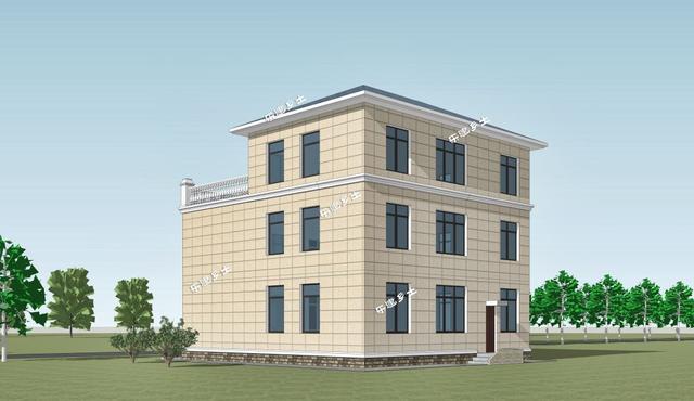 三層簡歐農村自建房，戶型方正，簡潔、樸實，是鄉村自建房不錯的選擇。