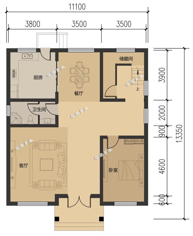 三層簡歐農村自建房，戶型方正，簡潔、樸實，是鄉村自建房不錯的選擇。