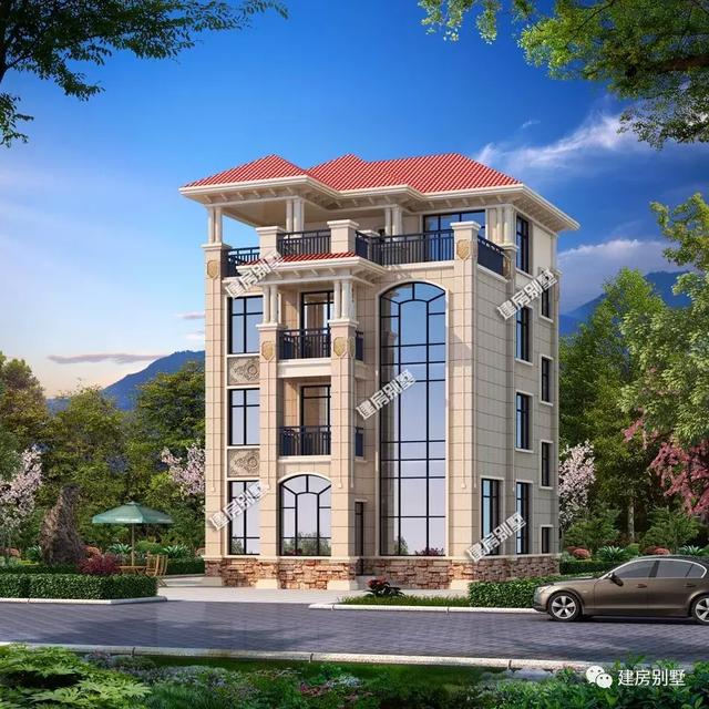 9.6×11.6米四層農村自建房，始于顏值忠于實用，外觀和布局設計都是萬里挑一