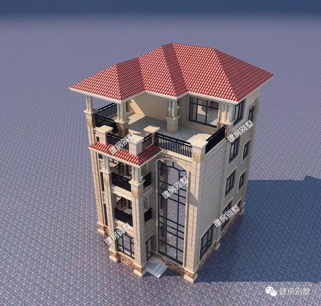 9.6×11.6米四層農村自建房，始于顏值忠于實用，外觀和布局設計都是萬里挑一