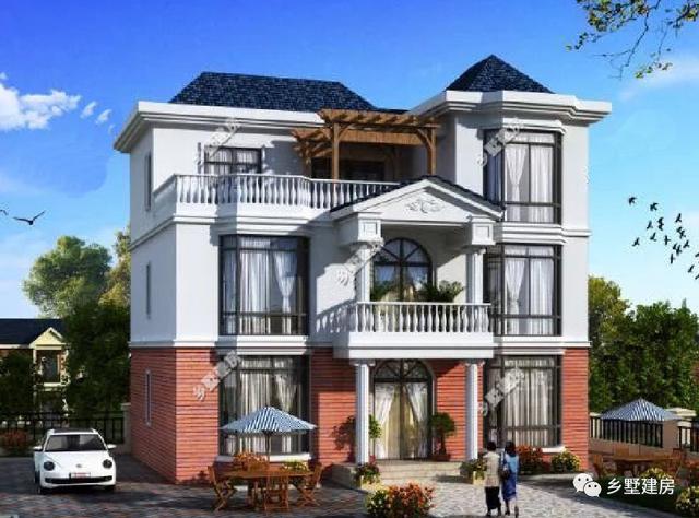 12X11米三層農村別墅設計圖，大氣時尚，造價只要26萬？