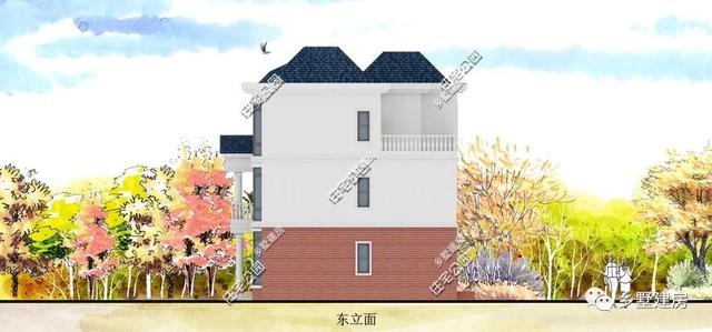 12X11米三層農村別墅設計圖，大氣時尚，造價只要26萬？