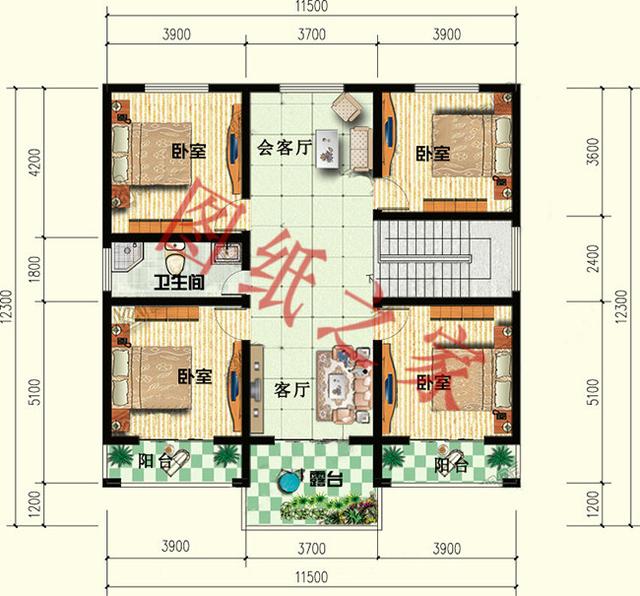 二層簡約新農(nóng)村別墅設(shè)計(jì)圖，經(jīng)典又實(shí)用，都非常符合農(nóng)村居住的需求。