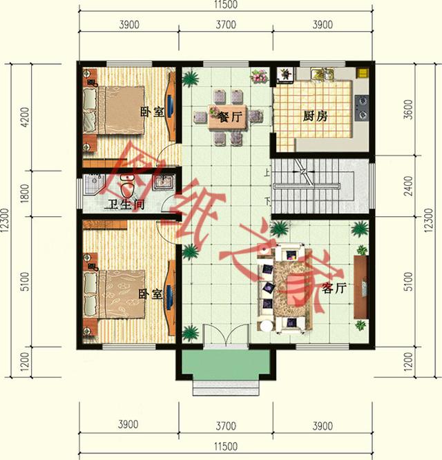 二層簡約新農(nóng)村別墅設(shè)計(jì)圖，經(jīng)典又實(shí)用，都非常符合農(nóng)村居住的需求。