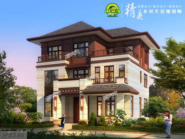 120平的宅基地，照樣也能建豪華氣派大別墅！