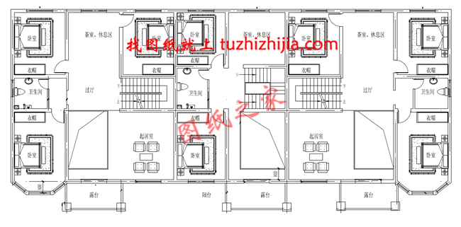 新農(nóng)村三拼別墅三戶連體別墅設(shè)計(jì)圖，設(shè)計(jì)新穎美觀