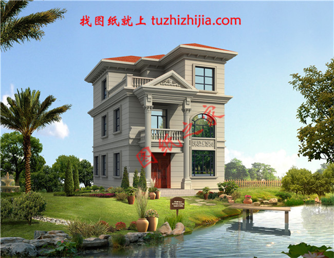 三層帶露臺21萬別墅設計圖,占地面積100平米左右