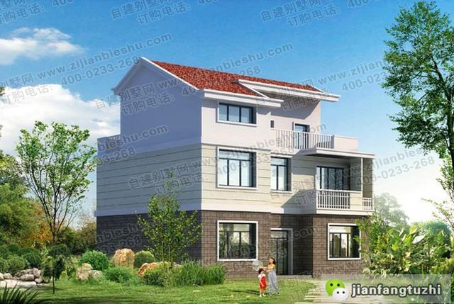 占地120平的三層農(nóng)村自建房，簡(jiǎn)單實(shí)用，帶車庫(kù)，造價(jià)28萬(wàn)