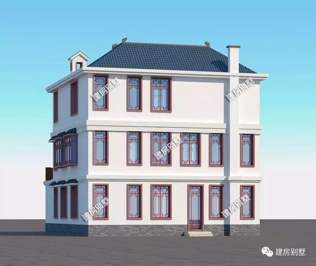 11.6×15.1米三層新中式別墅設計圖，很具有特色，在老家建一棟很亮眼